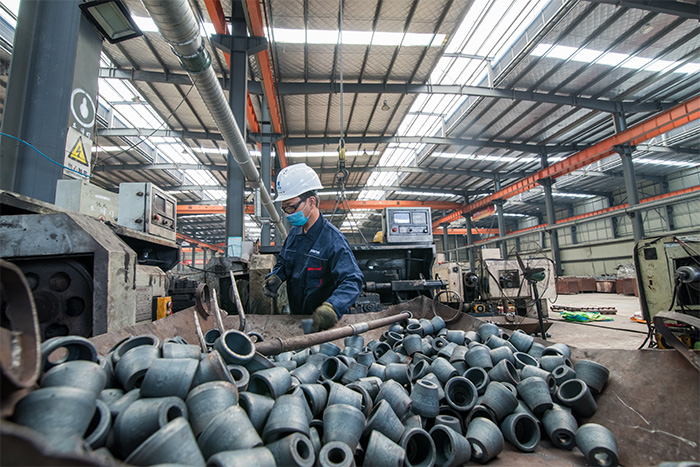 乌海网架配件-锥头加工车间